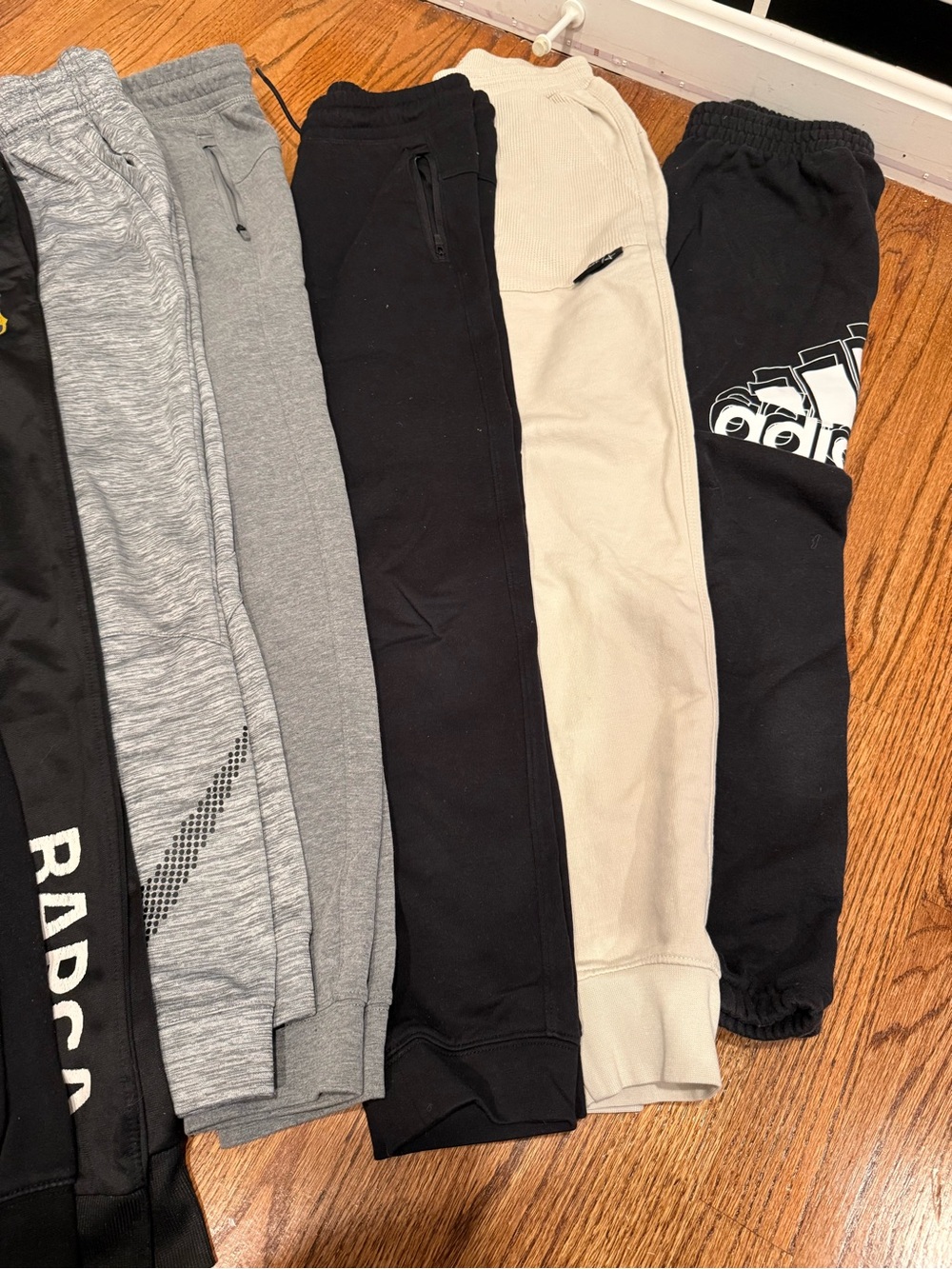 Kids Fleece Joggers - Black, Gray, Cream - Brand Not Visible